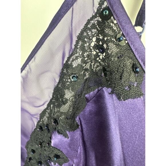 Cacique Satin Sleep Slip Dress Lingerie Chemise Purple Nighty Plus Size 18/20 - Picture 13 of 16